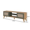 Rack para TV Até 75 Polegadas Charlotte 2 Portas Carvalho/Menta - Artely Móveis