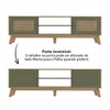 Rack para TV Até 75 Polegadas Charlotte 2 Portas Carvalho/Menta - Artely Móveis
