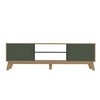 Rack para TV Até 75 Polegadas Charlotte 2 Portas Carvalho/Menta - Artely Móveis