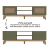 Rack para TV Até 75 Polegadas Charlotte 2 Portas Carvalho/Menta - Artely Móveis