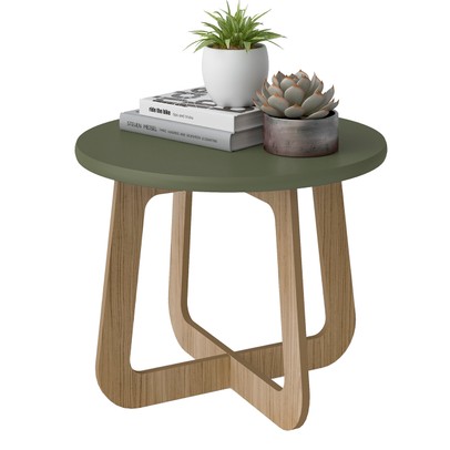 Mesa de Centro Jasmin 100% Mdf Menta/Carvalho - Artely Móveis