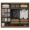 Guarda-Roupa Casal 5 Portas 4 Gavetas Nogueira/Macadamia N564 - Kappesberg