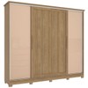 Guarda-Roupa Casal 4 Portas 4 Gavetas Nogueira/Macadamia Cb03n565 - Kappesberg