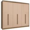 Guarda-Roupa Casal 6 Portas 6 Gavetas Nogueira/Macadamia N566 - Kappesberg