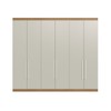 Guarda-Roupa Casal 6 Portas 6 Gavetas Naturalle/Cristalo Rp5660 - Decibal