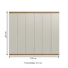 Guarda-Roupa Casal 6 Portas 6 Gavetas Naturalle/Cristalo Rp5660 - Decibal