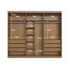 Guarda-Roupa Casal 6 Portas 6 Gavetas Naturalle/Cristalo Rp5660 - Decibal