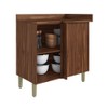 Armário de Cozinha 1 Porta Wengue/Cristalo Co14102 - Decibal