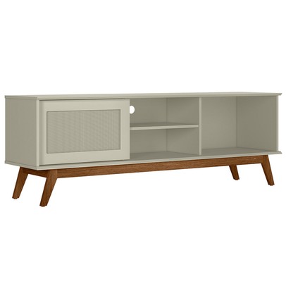 Rack para TV Até 60 Polegadas Panamá 1 Porta Off White - Olivar Móveis