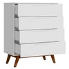 Cômoda Retro Alpi 4 Gavetas Branco - Olivar Móveis