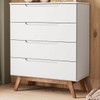 Cômoda Retro Alpi 4 Gavetas Branco - Olivar Móveis