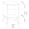 Mesa de Cabeceira Alpi 1 Gaveta Branco - Olivar Móveis