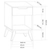 Mesa de Cabeceira Alpi 1 Gaveta Preto - Olivar Móveis