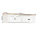 Armário Aéreo para Quarto Maleiro Topázio 4 Portas Madeira Maciça Branco/Freijo - Finestra Móveis