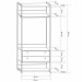 Closet Industrial 2 Gavetas Pinus 17251 - Olivar Móveis