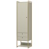 Closet Industrial 1 Porta 2 Gavetas Off White 17321 - Olivar Móveis