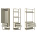 Closet Industrial 1 Porta 6 Gavetas Off White 17518 - Olivar Móveis