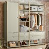 Closet Industrial 1 Porta 6 Gavetas Off White 17518 - Olivar Móveis