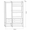 Closet Industrial 1 Porta 4 Gavetas Preto 17520 - Olivar Móveis