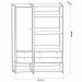 Closet Industrial 1 Porta 4 Gavetas Preto 17520 - Olivar Móveis