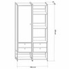 Closet Industrial 1 Porta 4 Gavetas Preto 17521 - Olivar Móveis