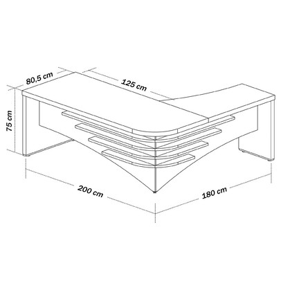 Escritório Completo Executiva Tamburato 2 Portas 3 Gavetas Branco/Carvalho - Artany Móveis