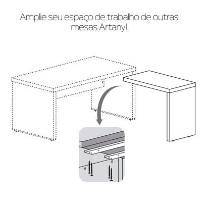 Escritório Completo Executiva Tamburato Carvalho/Branco - Artany Móveis