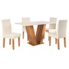 Mesa de Jantar 4 Lugares Felicity Venus Seda/Blonde/Nude - Viero Móveis
