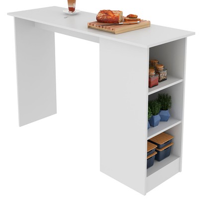 Bancada de Cozinha Ravenna 3 Prateleiras Branco - Jcarvalho