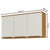 Armário Aéreo Cozinha Verace 120 Cm 3 Portas 1 Prateleira Marrocos/Off White - Mx Móveis