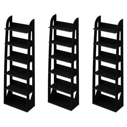 Estante para Livros Floripa 15 Prateleiras Preto - Pnr Móveis