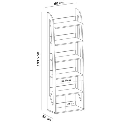 Estante para Livros Floripa 15 Prateleiras Branco - Pnr Móveis
