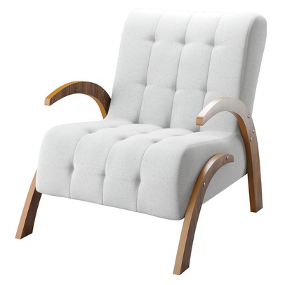 Poltrona Cecilia Seda/Linho Gelo - Vian