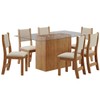 Mesa de Jantar 6 Lugares Toledo Mel/Creme - Viero Móveis