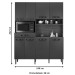 Cozinha Compacta Pratic 8 Portas 1 Gaveta Cinamomo/Off White  - Chf Móveis