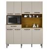 Cozinha Compacta Pratic 8 Portas 1 Gaveta Cinamomo/Off White  - Chf Móveis