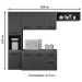 Cozinha Compacta Brisa 8 Portas 1 Gaveta Cinamomo/Off White - Chf Móveis