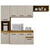 Cozinha Compacta Brisa 8 Portas 1 Gaveta Cinamomo/Off White - Chf Móveis