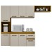 Cozinha Compacta Brisa 8 Portas 1 Gaveta Cinamomo/Off White - Chf Móveis