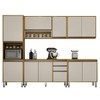 Cozinha Completa Eduarda 11 Portas 2 Gavetas Cinamomo/Off White - Chf Móveis