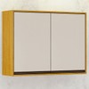 Armário Aéreo Cozinha 80 Cm Eduarda 2 Portas Cinamomo/Off White - Chf Móveis