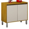 Armário de Cozinha Eduarda 2 Portas Cinamomo/Off White - Chf Móveis