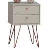 Mesa de Cabeceira Bled 2 Gavetas Off White - Olivar Móveis