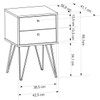 Mesa de Cabeceira Bled 2 Gavetas Off White - Olivar Móveis