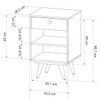 Mesa de Cabeceira Plus 1 Gaveta Branco - Olivar Móveis