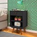 Mesa de Cabeceira Plus 1 Gaveta Preto - Olivar Móveis