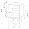 Mesa de Cabeceira Plus 1 Gaveta Rustik Carvalho/Branco - Olivar Móveis