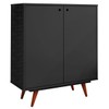 Sapateira 2 Portas Retro Preto - Olivar Móveis