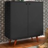 Sapateira 2 Portas Retro Preto - Olivar Móveis
