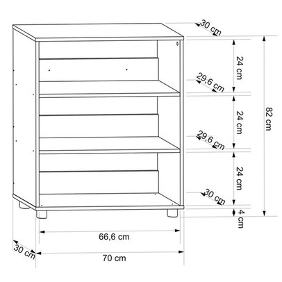 Cômoda Infantil Montessoriano 3 Prateleiras Branco - Olivar Móveis